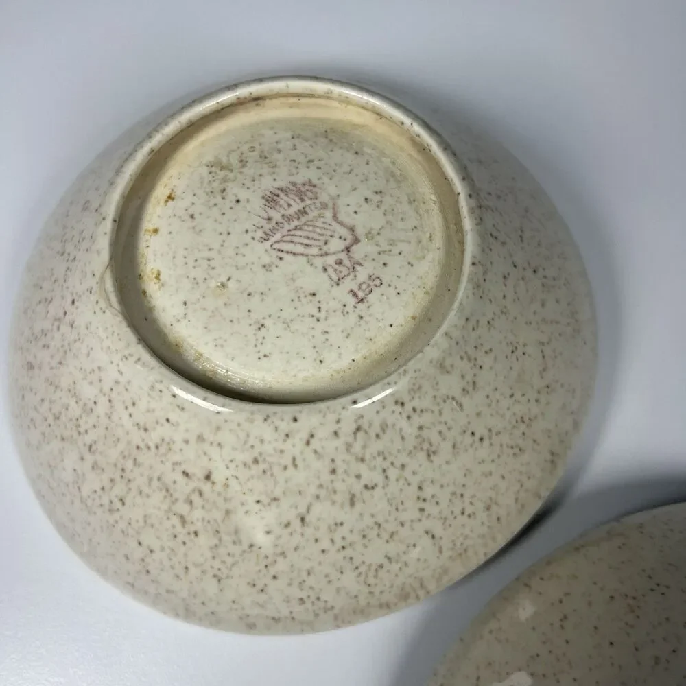 MCM Redwing Bobwhite Pattern Soup Salad Bowls Oval 6.5